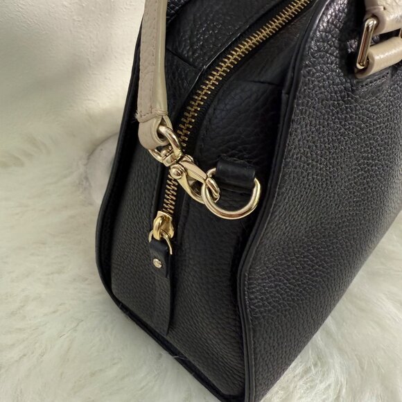 Kate Spade Sawyer Henderson Street Black Satchel Pumise Leather CrossbodyBag Bow - Picture 8 of 16